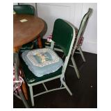 vintage green Steelcase tanker chairs,