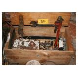 tool chest filled with various vintage tools