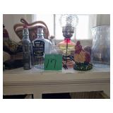 Oil Lamp, Bottles, Ceramic Chicken, Vases,