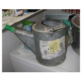vintage galvanized metal watering can,