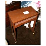 vintage medium-tone wood dictionary stand