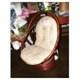 rattan swivel lounge chair