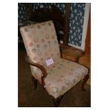 Queen Anne style mahogany armchair
