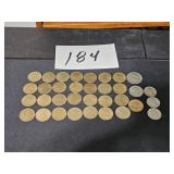 (30) dollar coins, kennedy 1/2, & quarters