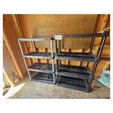 2 plastic shelves