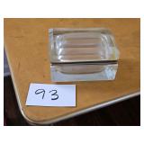 vintage heavy glass jewelry holder