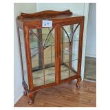 vintage glass display cabinet