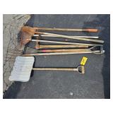 group of yard tools