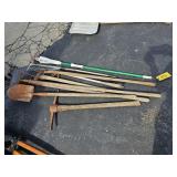 group of yard tools