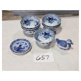 blue & white collectible items