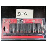 Milwaukee 8 PC metric 3/8 drive impact socket set