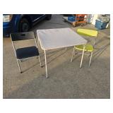 card table and 2 chairs