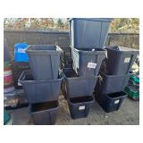 10 bins, no lids