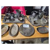 Silver Plate & other vintage serving ware