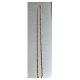 14K YG Rope Chain 6.3 grams 18" x 3 mm