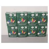 8 colored xmas lights