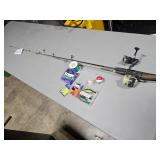 2 fishing poles & lures