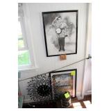 Drawing of David "Stringbean" Akeman, clock, etc