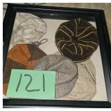 Vintage Fabric Head ware in Shadowbox