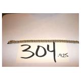 Gold plated heart chain bracelet with clasp
