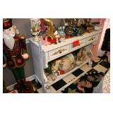 White vintage entry table