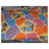Raggedy Ann and Andy patchwork-style sheet