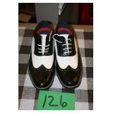 Black and White wing tip shoes