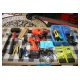Tools, B&D cordless drill, drill bits