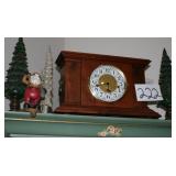 vintage Jaz electronic quartz wooden mantel clock