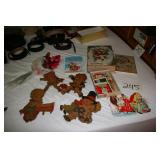 Kid room hangings, Vintage greeting cards, etc