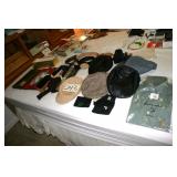 Hats, belts, ties, cuff links