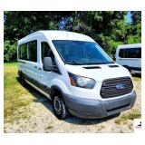 2017 FORD TRANSIT VAN - V6, 3.5L TURBO ECO BOOST - 236,608 MILES - RUNNING BOARD STEP MISSINGS - SMALL PAINT PECKS ON HOOD - CHIP DRIVERS SIDE - NEEDS CLEANING WERE LETTERS WERE ON VAN - PAINT PECK PA