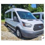 2017 FORD TRANSIT VAN V6, 3.5L TURBO ECO BOOST - 248,143 MILES -RUNNING BOARD STEPS ATTACHED - PAINT PECKS ON HOOD - MOLDING ABOVE STEP REMOVED / MISSING - REAR PASSENGER CORNER ON TOP BENT - REAR DOO