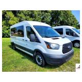 2019 FORD TRANSIT 350 VAN - 
V6, 3.7L ; 24V - 247,355 MILES - FEW ROCK PECKS ON HOOD - HOOD HAS DENT IN FRONT MIDDLE - RUNNING BOARD STEPS MISSING - MOLDING REMOVED/ MISSING ABOVE STEP - SLIGHT MARK 