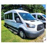 2017 FORD TRANSIT VAN - V6, 3.5L TURBO ECO BOOST - 222,102 MILES -RUNNING BOARD STEPS ATTACHED - FEW ROCK PECKS ON HOOD - FRONT PLASTIC HAS CHIP MISSING - DRIVERS SIDE DOOR FEW ROCK PECKS - PLASTIC CO
