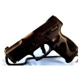 TAURUS G2C PISTOL – 9MM - SEMI-AUTO – GOOD CONDITION – LIGHT CARRY, USE, AND HOLSTER WEAR ON BBL – S/N AGE241355