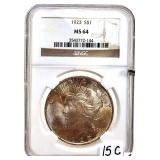 1923 PEACE S$1 COIN - (NGC MS 64)