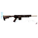 OLYMPIC ARMS MFR RIFLE - 5.56 CAL - SEMI-AUTO TACTICAL RIFLE WITH STAINLESS HEAVY TARGET STYLE BARREL - ADJUSTABLE SCREW IN STOCK PISTOL GRIP - BLACK FINISH - PICATINNY RAIL - SLIGHT BLUING WEAR - SLI