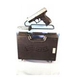 WALTHER CCP PISTOL - .9MMX19 CAL - STAINLESS OVER BLACK - 2 CLIPS, LOCK WITH CASE - MINT CONDITION - S/N WK155515