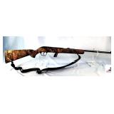 SAVAGE ARMS MODEL 64 RIFLE - .22LR - SEMI-AUTO - CAMO SYNTHETIC FOREARM & STOCK - RECIEVER DARK BLUING IS GOOD - SLIGHT MUZZLE RUB - EXCELLENT CONDITION - BUTLER CREEK SLING - CHECKERED PISTOL GRIP - 