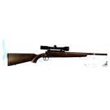 SAVAGE ARMS AXIS RIFLE - CALIBER 223 REM - WEAVER SCOPE 3-9X40 - BLACK SYNTHIC STOCK & FOREARM - TOP RAIL - BOLT ACTION - MINT CONDITION - 22" BLACK TARGET BARREL - S/N K266145