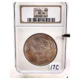 1923 PEACE S$1 COIN - (MS 64)