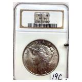 1923 PEACE S$1 COIN - (MS 64)