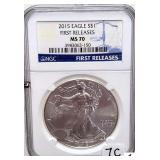 2015 EAGLE S$1 COIN - (FIRST RELEASES MS 70)