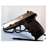 SCCY CPX-2 PISTOL – 9MM – SEMI-AUTO – STAINLESS OVER BLACK – EXCELLENT CONDITION – SMALL PECK UNDER BBL FRAME - S/N 664260