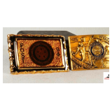 AMERICAN LEGION POST 94 BELT BUCKLE - AMERICAN LEGION "UNITED AS LEGIONNAIRES" BELT BUCKLE