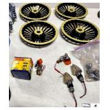 (4) 8" TURBINE STYLE GOLF CART WHEEL COVERS