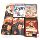 4 DVDs- HAPPY FEET- BIG CAT- TO THUNDER ROAD- JOHN WAYNE, ANGEL AND THE BADMAN- JOHN TESH ONE WORLD