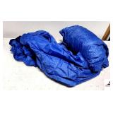 BLUE PLASTIC CAR COVER
