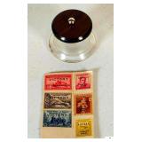 (9) UNITED STATES OF AMERICA PHILLIPPINE ISLANDS VICTORY STAMPS - COMMONWEALTH - 2, 6, 10, 12, 16, 20, 4, 8, 1 DENOMINATIONS - PLASTIC STAMP ROLL HOLDER